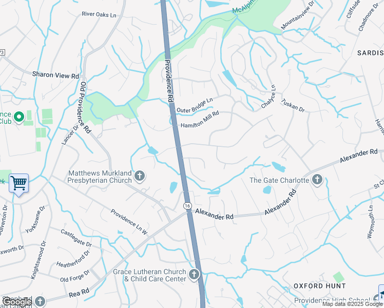 map of restaurants, bars, coffee shops, grocery stores, and more near in Charlotte