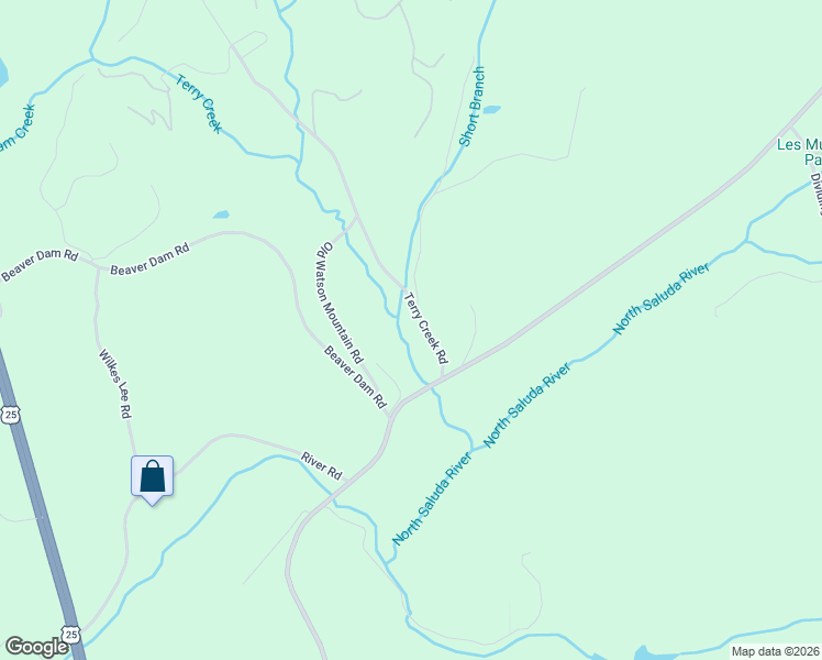 map of restaurants, bars, coffee shops, grocery stores, and more near 153 Terry Creek Road in Travelers Rest