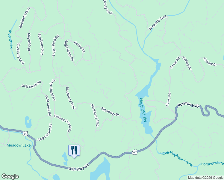 map of restaurants, bars, coffee shops, grocery stores, and more near 23 Trillium Court in Sapphire