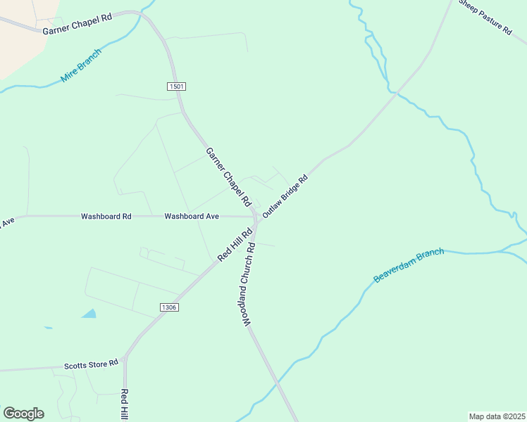 map of restaurants, bars, coffee shops, grocery stores, and more near Outlaw Street in Mount Olive