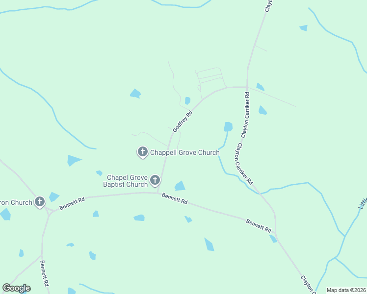 map of restaurants, bars, coffee shops, grocery stores, and more near 115 Leonard Godfrey Road in Ellerbe