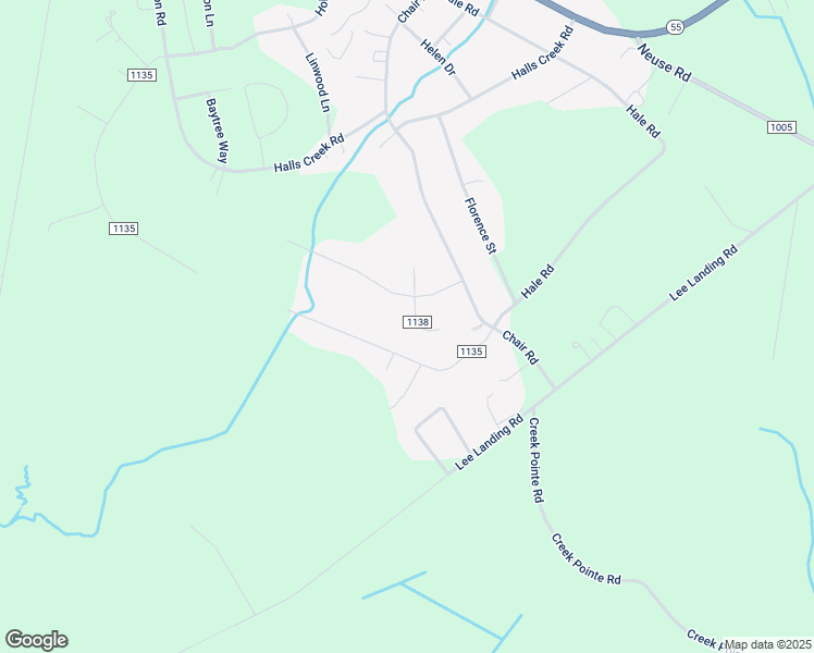 map of restaurants, bars, coffee shops, grocery stores, and more near 56 Black Horse Run South in New Bern