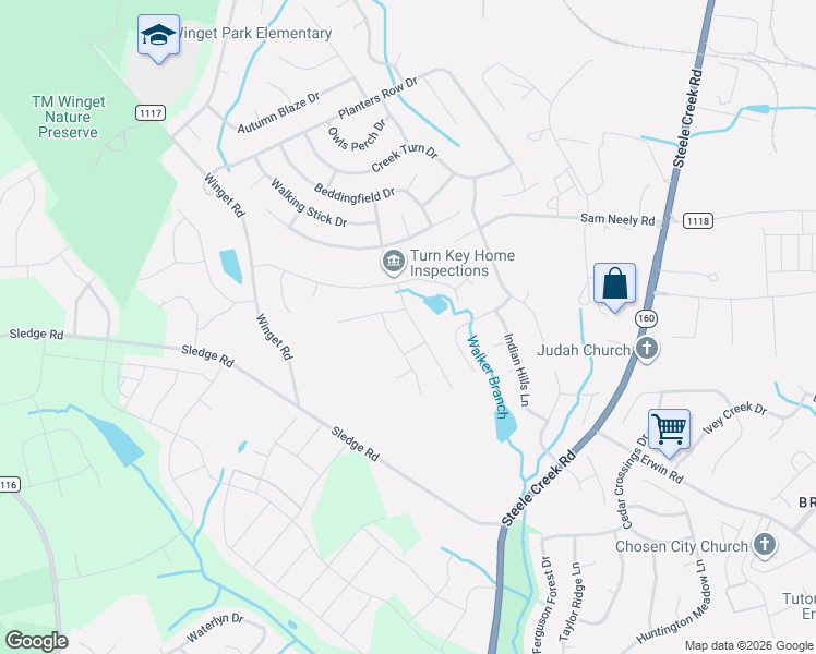 map of restaurants, bars, coffee shops, grocery stores, and more near in Charlotte