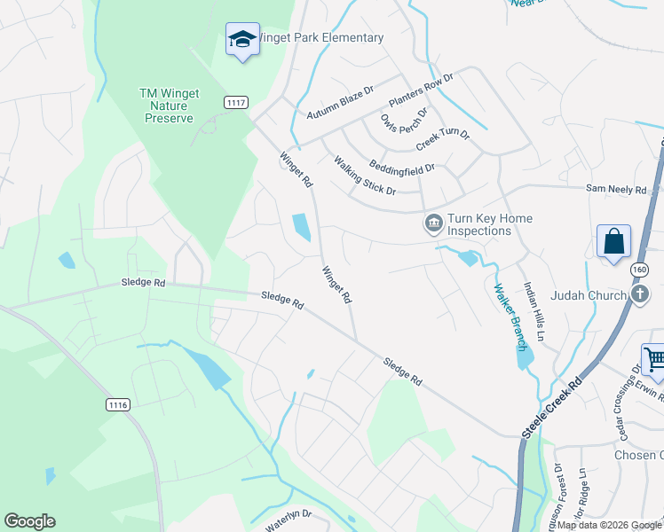 map of restaurants, bars, coffee shops, grocery stores, and more near 12840 Harvest Time Court in Charlotte