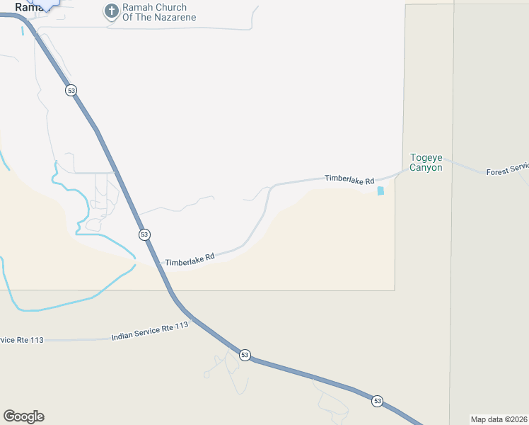 map of restaurants, bars, coffee shops, grocery stores, and more near Timberlake Road in Ramah