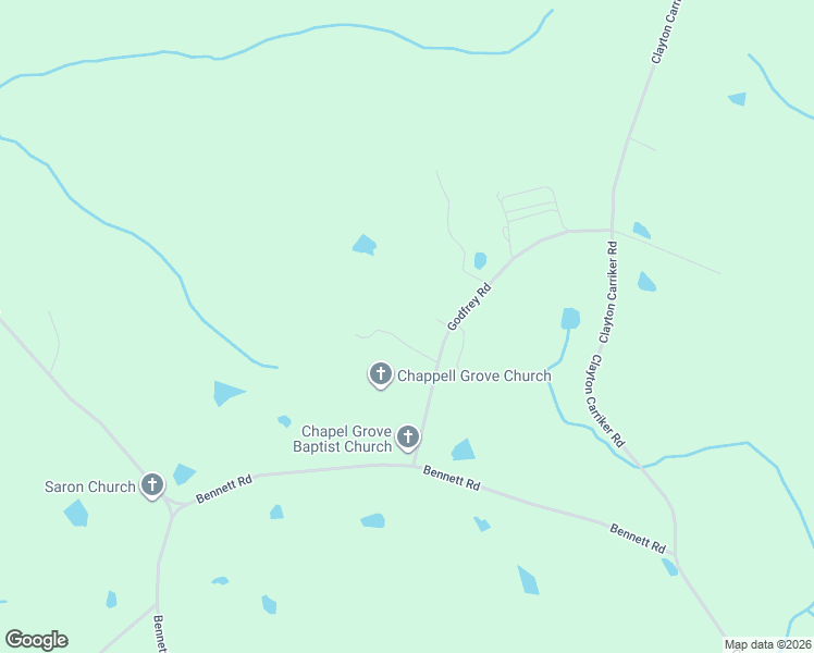 map of restaurants, bars, coffee shops, grocery stores, and more near 115 Leonard Godfrey Road in Ellerbe