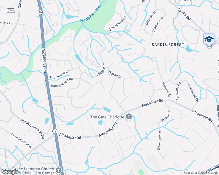 map of restaurants, bars, coffee shops, grocery stores, and more near 7101 Essington Drive in Charlotte