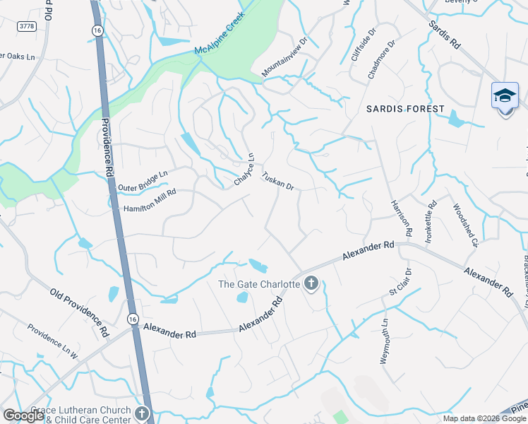 map of restaurants, bars, coffee shops, grocery stores, and more near 7101 Essington Drive in Charlotte