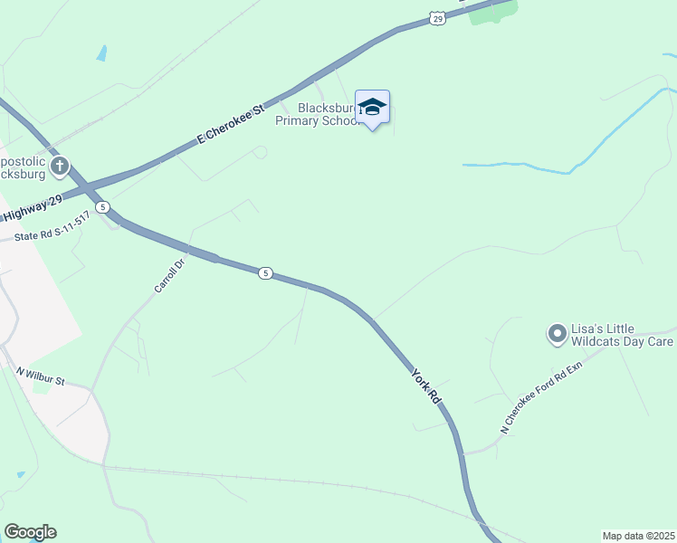 map of restaurants, bars, coffee shops, grocery stores, and more near in Blacksburg