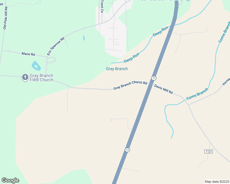 map of restaurants, bars, coffee shops, grocery stores, and more near 2147 Gray Branch Church Road in Deep Run