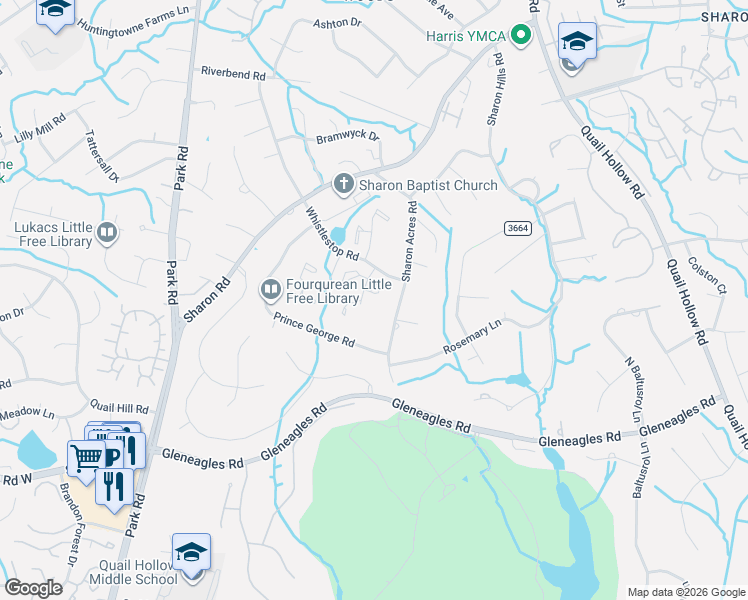 map of restaurants, bars, coffee shops, grocery stores, and more near 6701 Constitution Lane in Charlotte