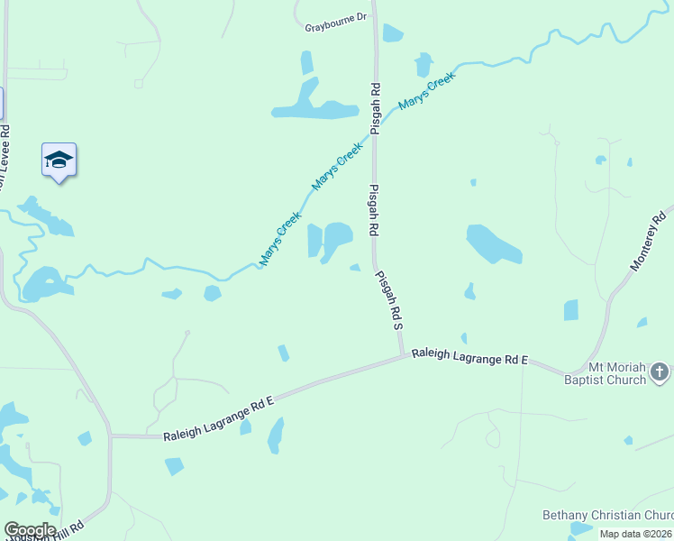 map of restaurants, bars, coffee shops, grocery stores, and more near 45 Pisgah Road South in Shelby County