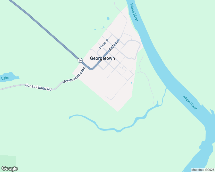 map of restaurants, bars, coffee shops, grocery stores, and more near 311 South 2nd Street in Georgetown