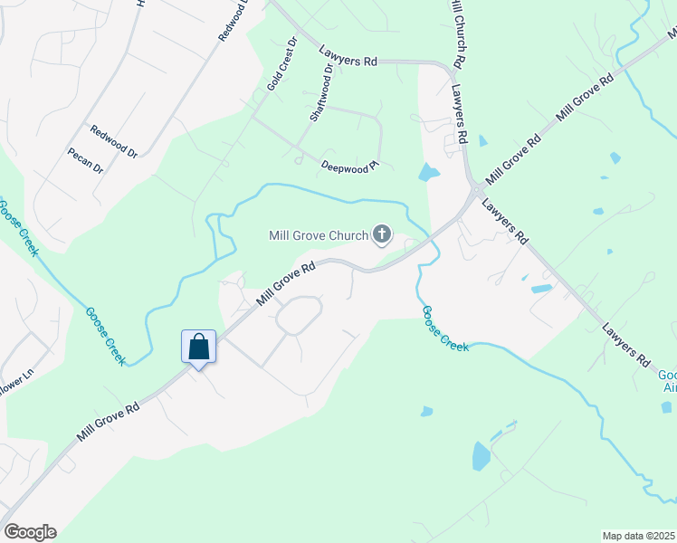map of restaurants, bars, coffee shops, grocery stores, and more near 7306 Mill Grove Road in Indian Trail