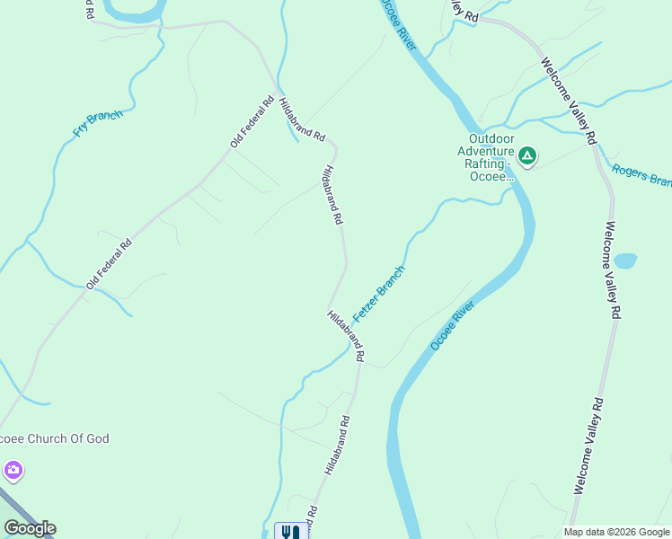 map of restaurants, bars, coffee shops, grocery stores, and more near Hildabrand Road in Ocoee