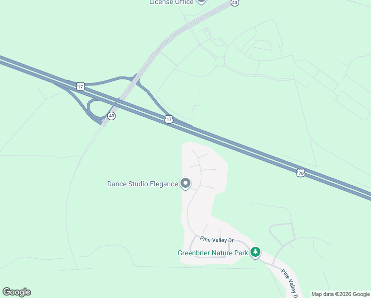 map of restaurants, bars, coffee shops, grocery stores, and more near 1374 Pine Valley Drive in New Bern