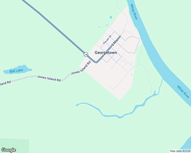 map of restaurants, bars, coffee shops, grocery stores, and more near 123 Jones Island Road in Georgetown