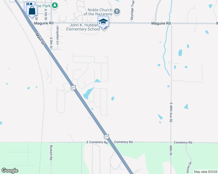 map of restaurants, bars, coffee shops, grocery stores, and more near QUARTZ PLACE in Noble