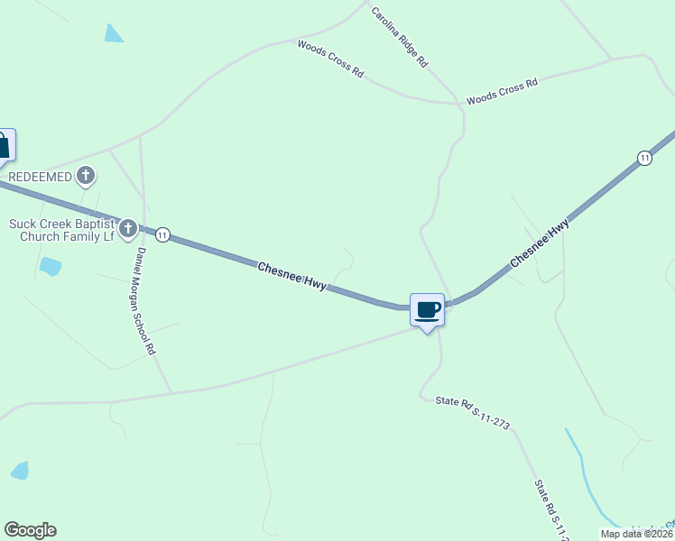 map of restaurants, bars, coffee shops, grocery stores, and more near 2804 Chesnee Highway in Gaffney