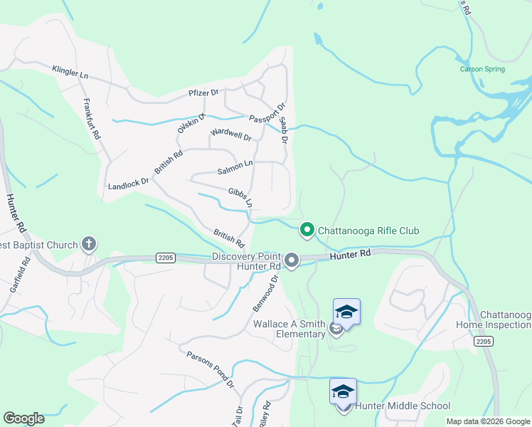 map of restaurants, bars, coffee shops, grocery stores, and more near 7050 Mule Deer Place in Ooltewah