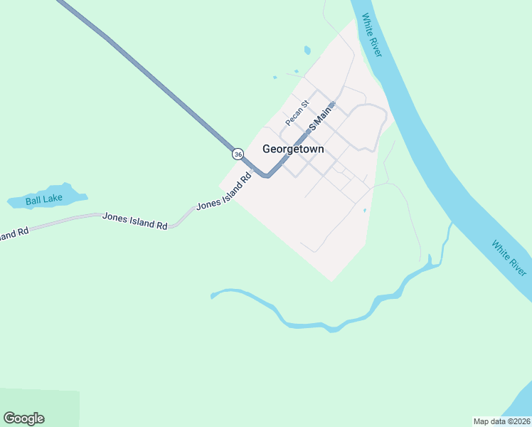 map of restaurants, bars, coffee shops, grocery stores, and more near 123 Jones Island Road in Georgetown