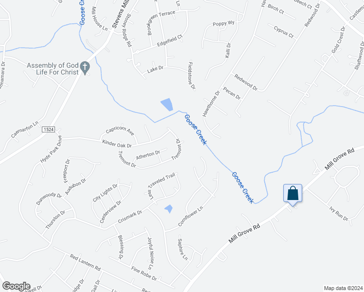 map of restaurants, bars, coffee shops, grocery stores, and more near 1000 Palace Court in Indian Trail