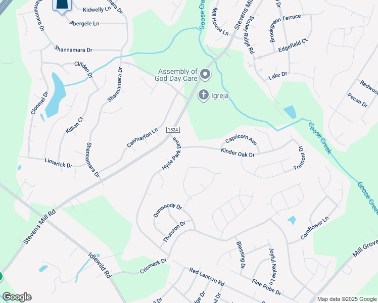 map of restaurants, bars, coffee shops, grocery stores, and more near 1106 Kinder Oak Drive in Indian Trail