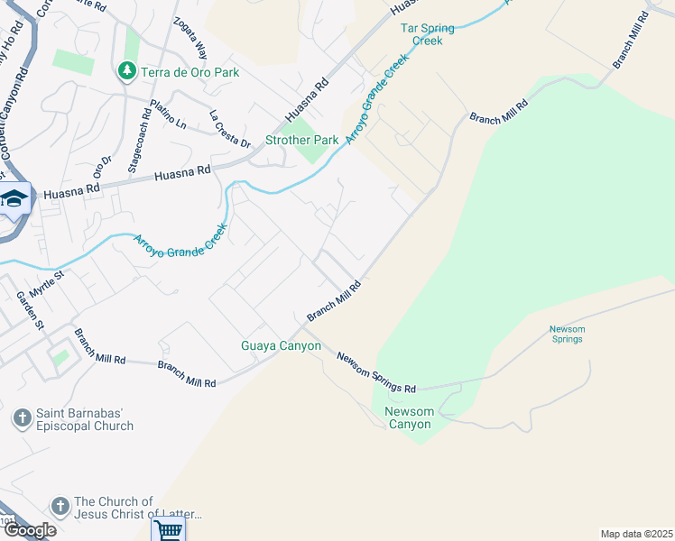 map of restaurants, bars, coffee shops, grocery stores, and more near 454 Tanner Lane in Arroyo Grande