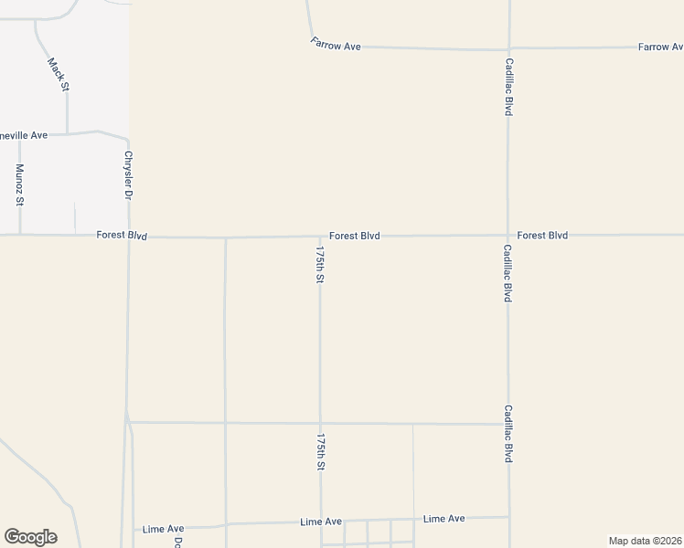 map of restaurants, bars, coffee shops, grocery stores, and more near 175th Street in Kern County