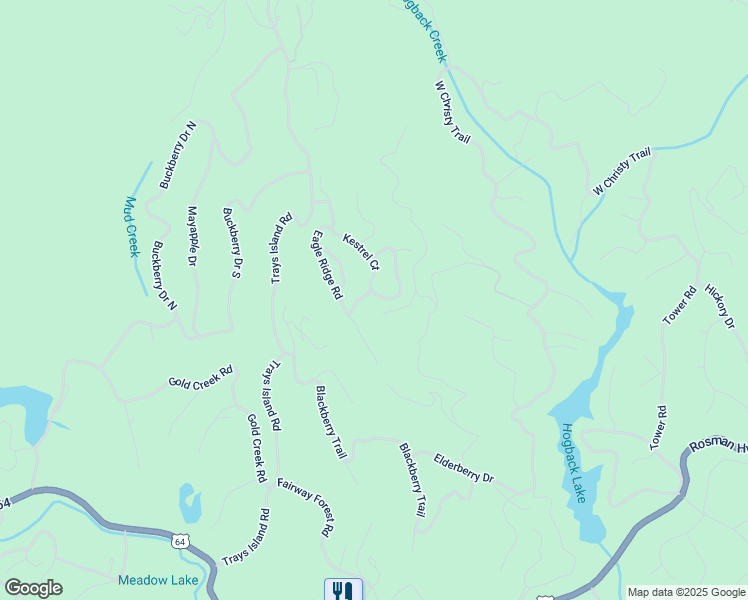 map of restaurants, bars, coffee shops, grocery stores, and more near 197 Bird Nest Road in Sapphire