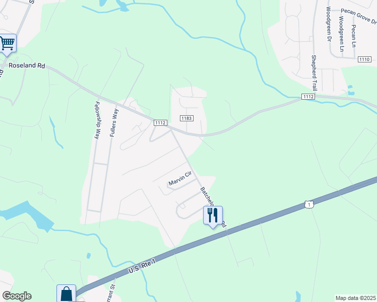 map of restaurants, bars, coffee shops, grocery stores, and more near 157 Batchelor Farm Road in Aberdeen