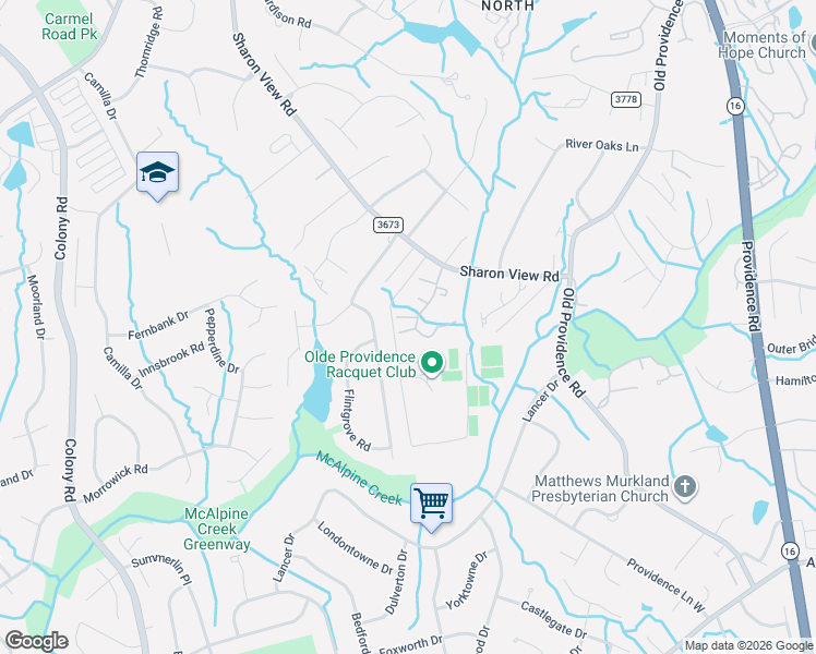 map of restaurants, bars, coffee shops, grocery stores, and more near in Charlotte