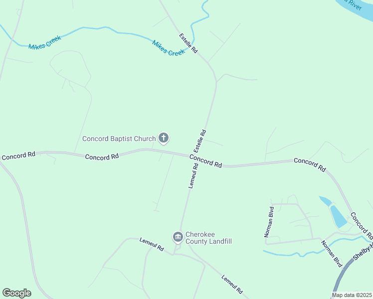 map of restaurants, bars, coffee shops, grocery stores, and more near 1015 Concord Road in Gaffney