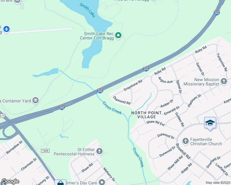 map of restaurants, bars, coffee shops, grocery stores, and more near 1572 Graystone Road in Fayetteville