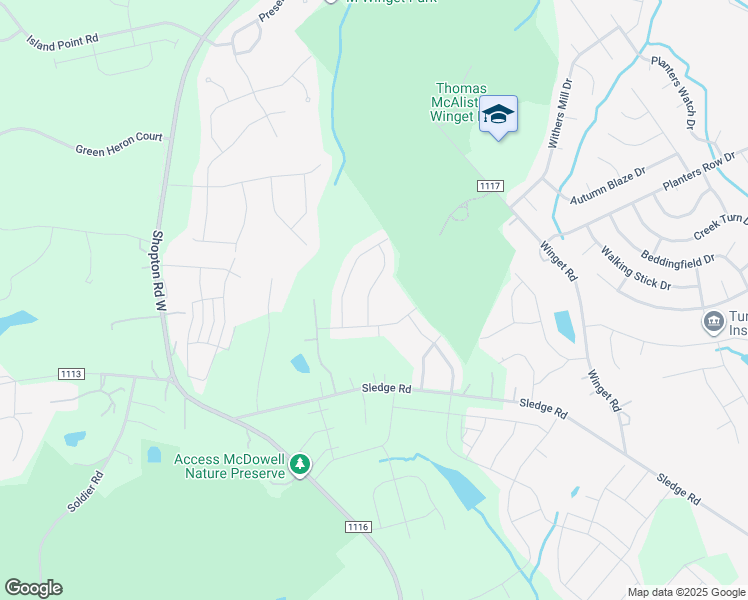 map of restaurants, bars, coffee shops, grocery stores, and more near 12713 Frank Wiley Lane in Charlotte