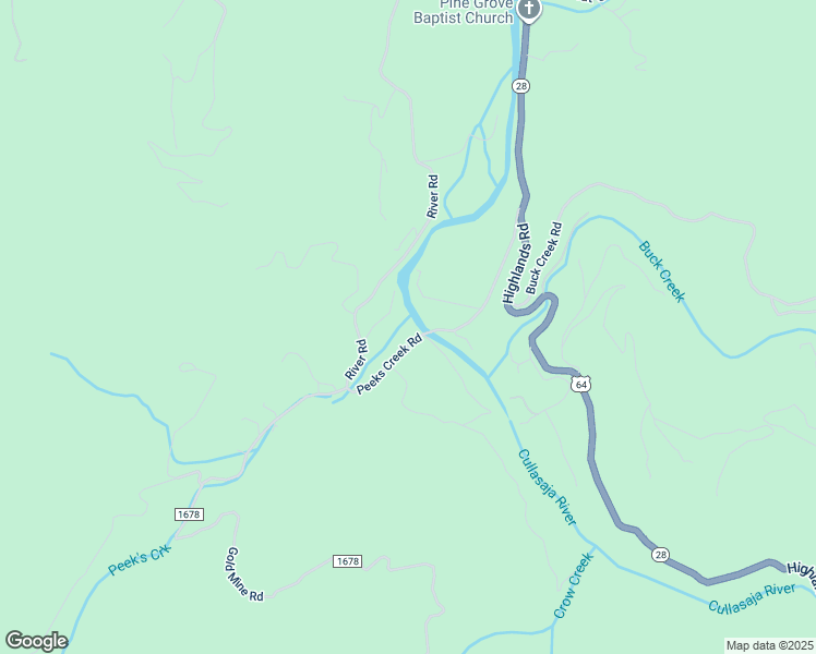 map of restaurants, bars, coffee shops, grocery stores, and more near Peeks Creek Road in Franklin