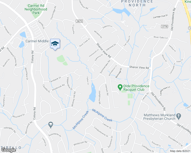 map of restaurants, bars, coffee shops, grocery stores, and more near 2520 Summerlake Road in Charlotte