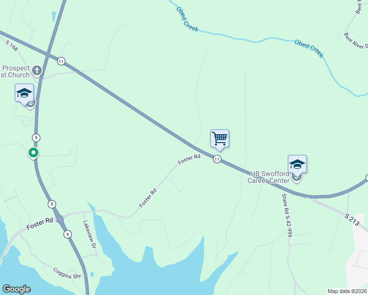 map of restaurants, bars, coffee shops, grocery stores, and more near 6015 South Carolina 11 in Inman