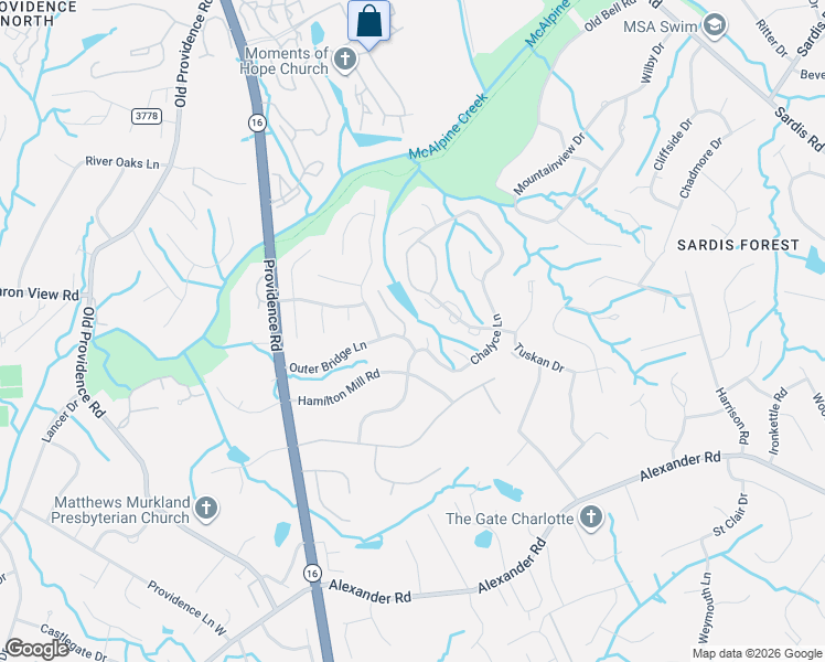 map of restaurants, bars, coffee shops, grocery stores, and more near 2312 Wythe House Court in Charlotte