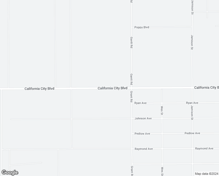 map of restaurants, bars, coffee shops, grocery stores, and more near California City Boulevard in Mojave