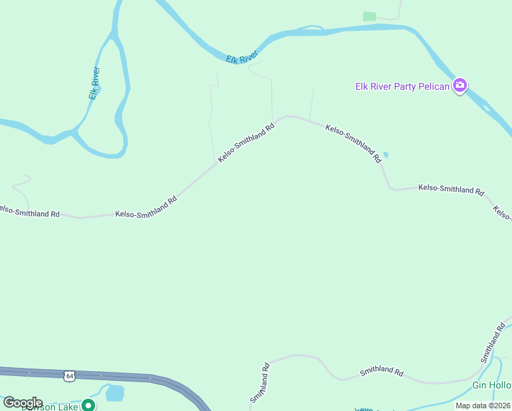 map of restaurants, bars, coffee shops, grocery stores, and more near 225 Kelso-Smithland Road in Kelso