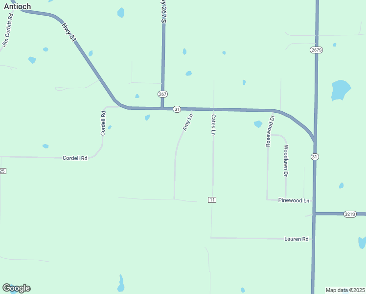 map of restaurants, bars, coffee shops, grocery stores, and more near 105 Amy Lane in Beebe