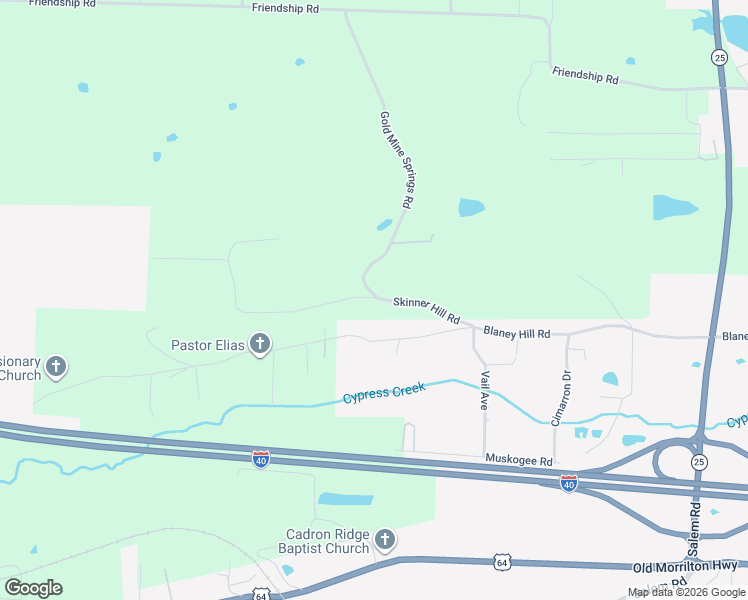 map of restaurants, bars, coffee shops, grocery stores, and more near 6 Gold Mine Springs Road in Conway