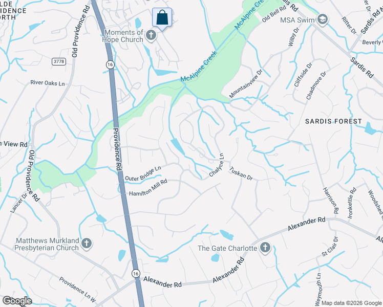 map of restaurants, bars, coffee shops, grocery stores, and more near in Charlotte