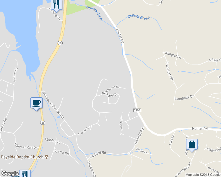 map of restaurants, bars, coffee shops, grocery stores, and more near 7030 Sportsman Drive in Harrison