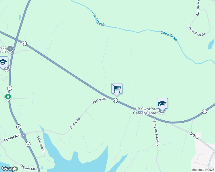 map of restaurants, bars, coffee shops, grocery stores, and more near 206 Fraley Drive in Inman