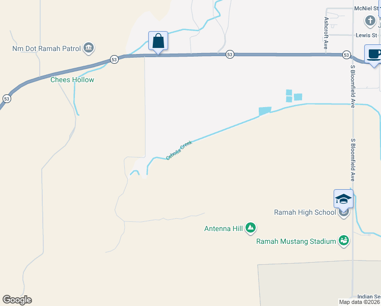 map of restaurants, bars, coffee shops, grocery stores, and more near in Ramah