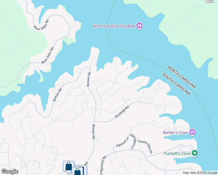 map of restaurants, bars, coffee shops, grocery stores, and more near 5362 Baker Lane in Clover