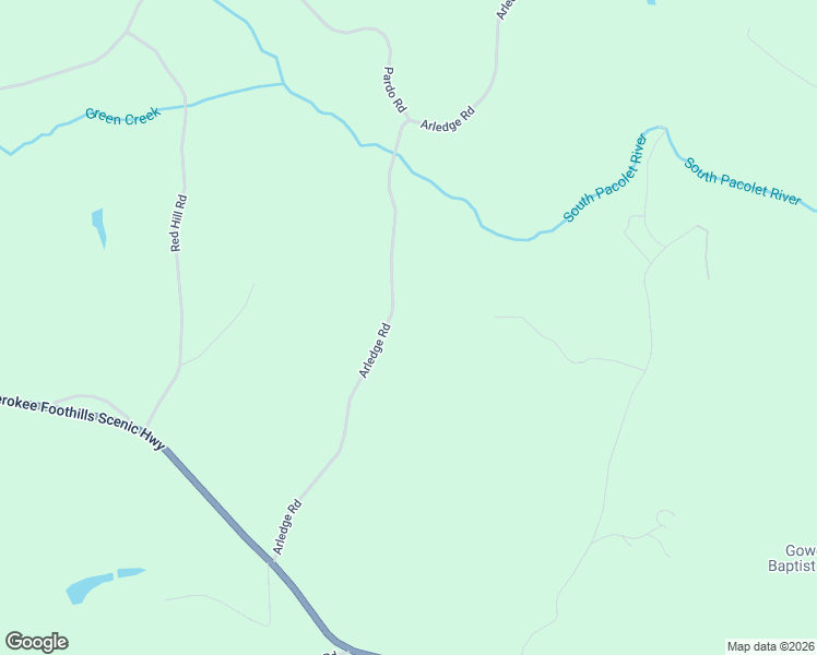 map of restaurants, bars, coffee shops, grocery stores, and more near 320 Arledge Road in Landrum