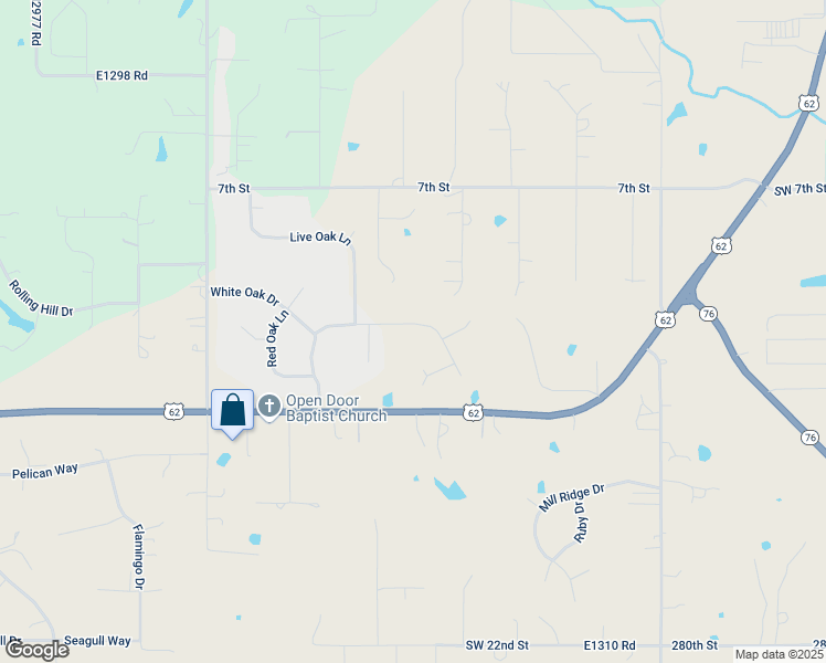 map of restaurants, bars, coffee shops, grocery stores, and more near 1954 Oakmont Drive in Blanchard